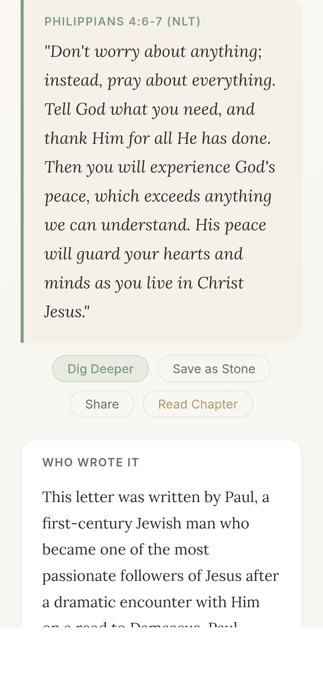 A verse taught plainly in Walk